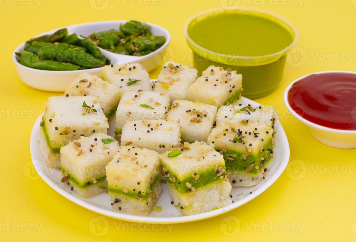 Sandwich Dhokla or Sandwich Khaman is an Indian Popular Snack 35254147