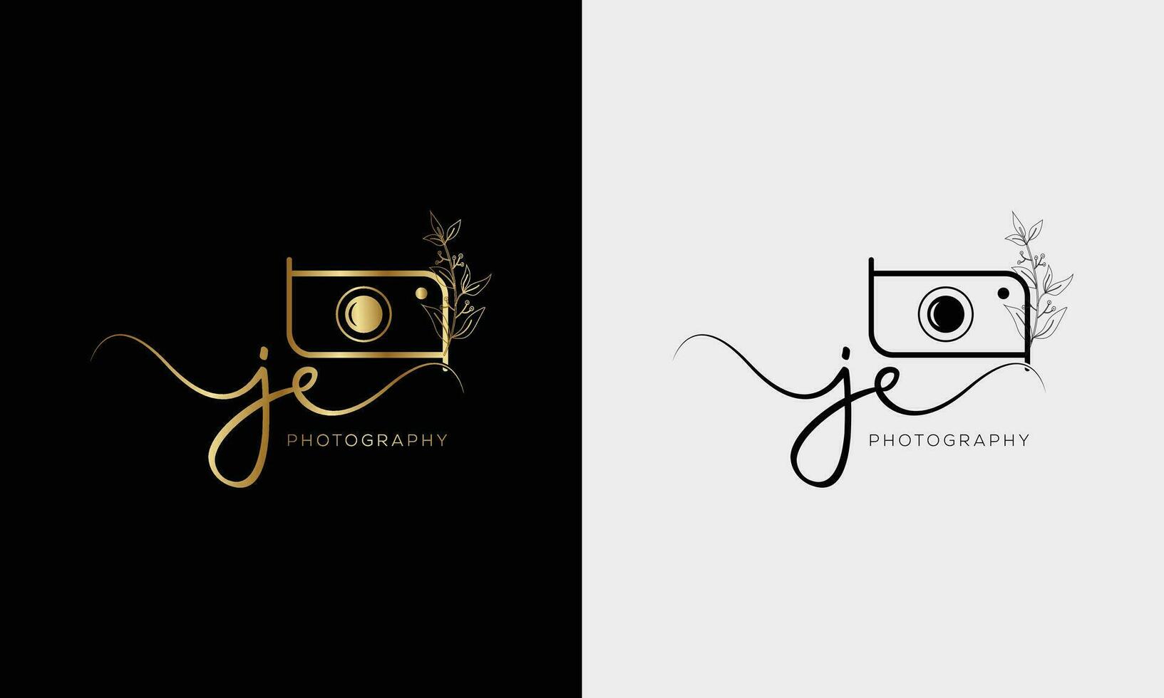 camera logo, modern photography signature logo icon vector
