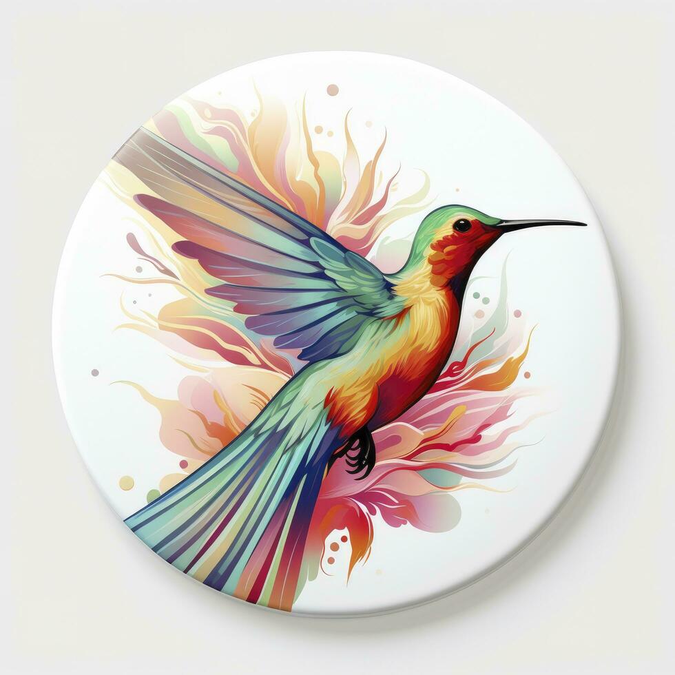 AI generated Hummingbird clipart on white background. AI Generated photo