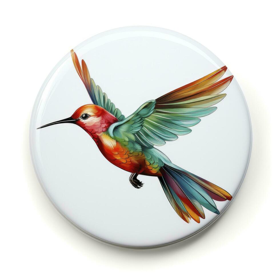 AI generated Hummingbird clipart on white background. AI Generated photo