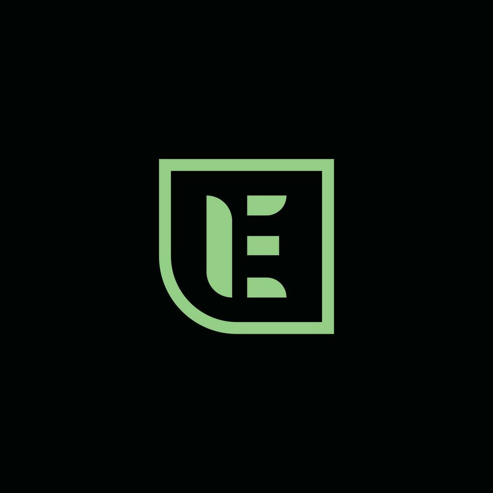 E letter logo design vector