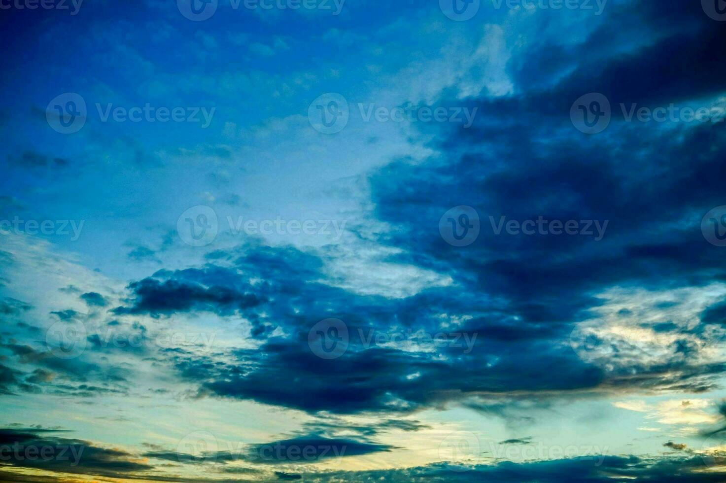 a cloudy blue sky photo