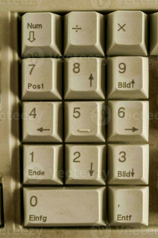 a keyboard with numbers on it photo