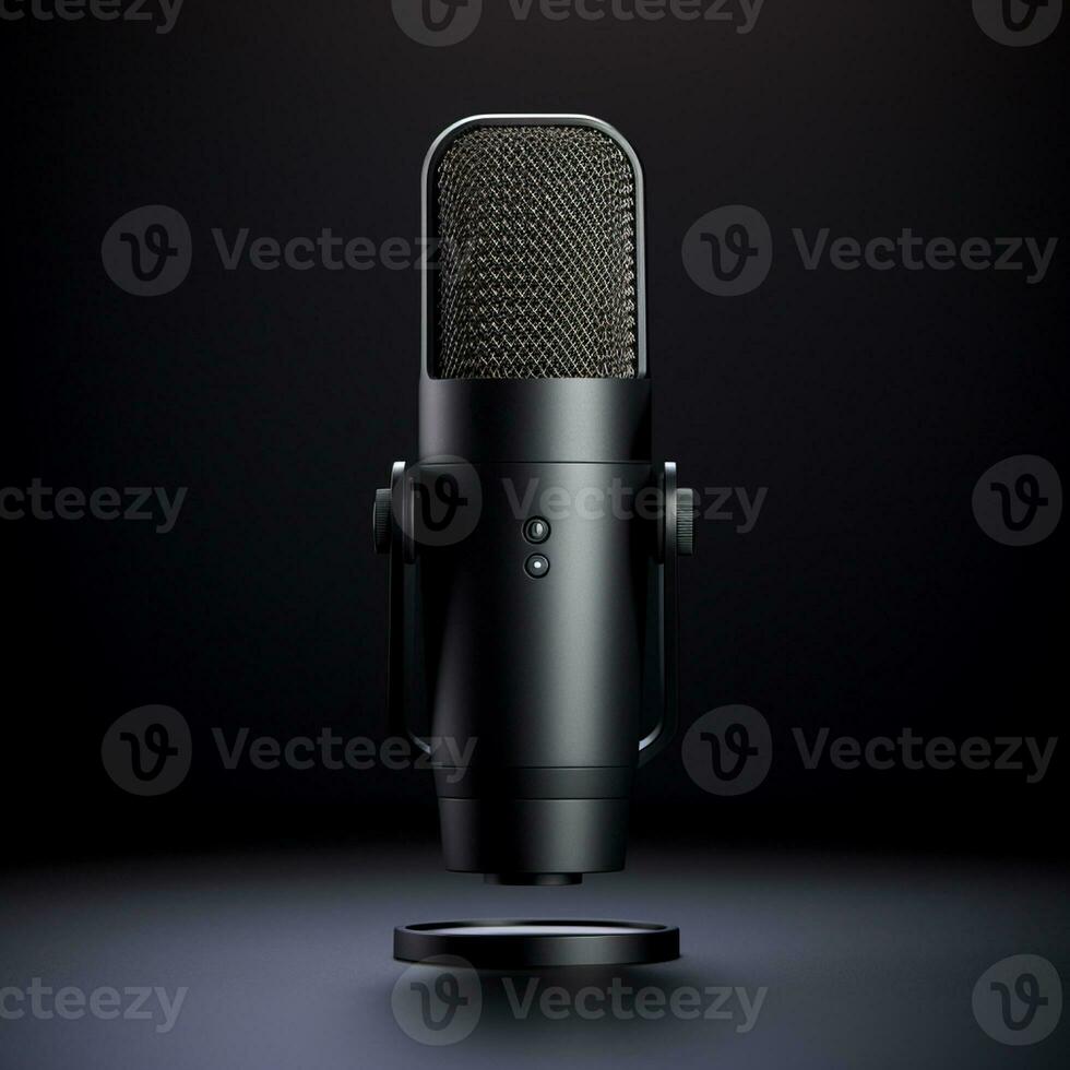 AI generated photo realist condenser microphone, studio condenser microphone.