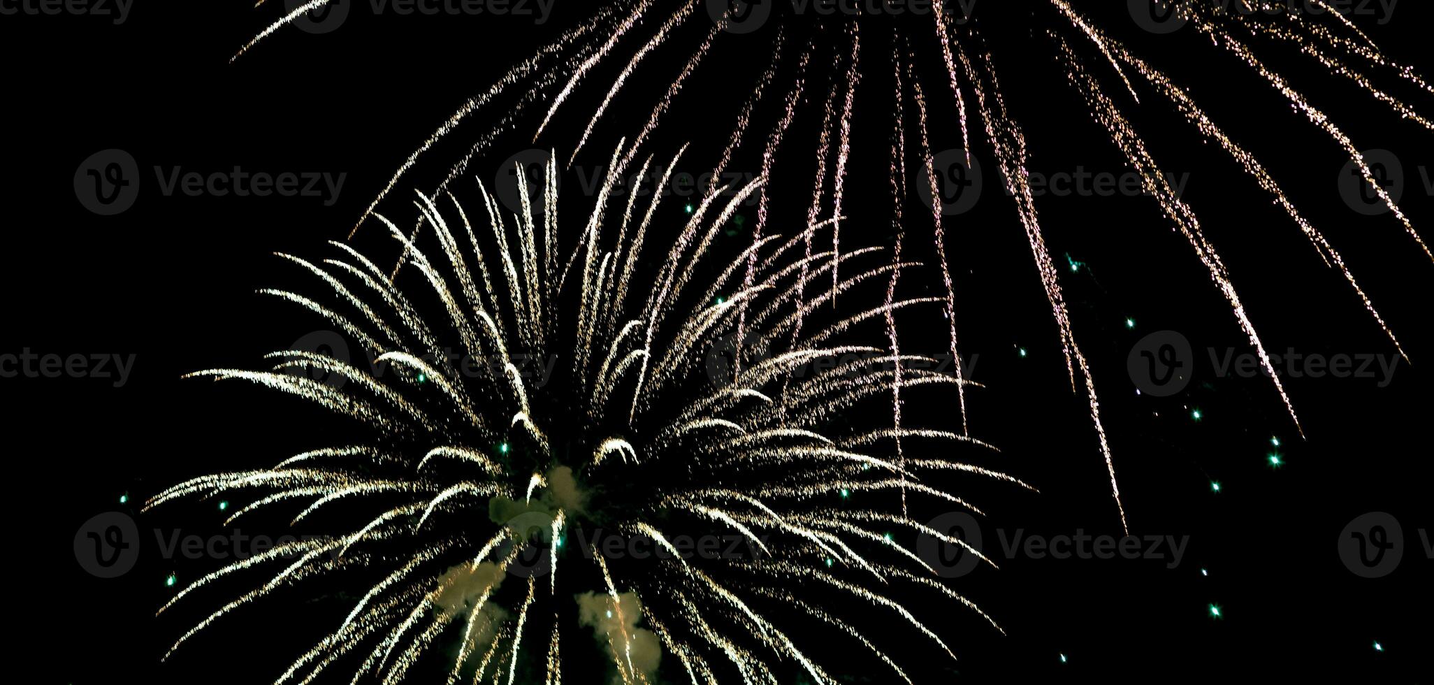 fantastic fireworks in the night sky photo