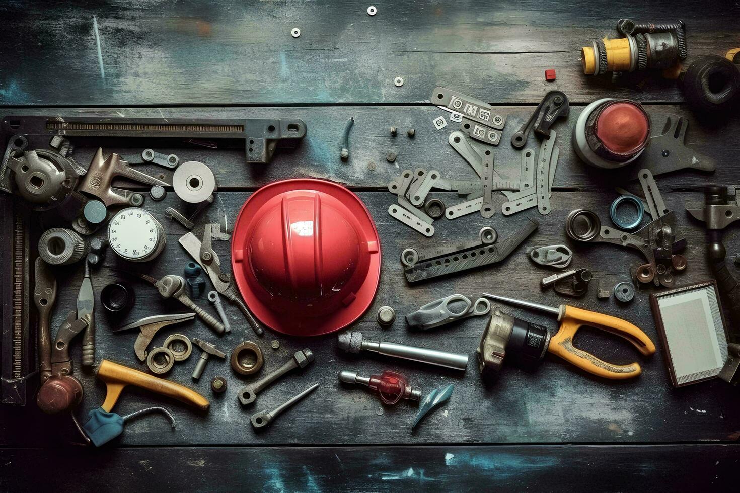 AI generated Labor hardware and people working photo