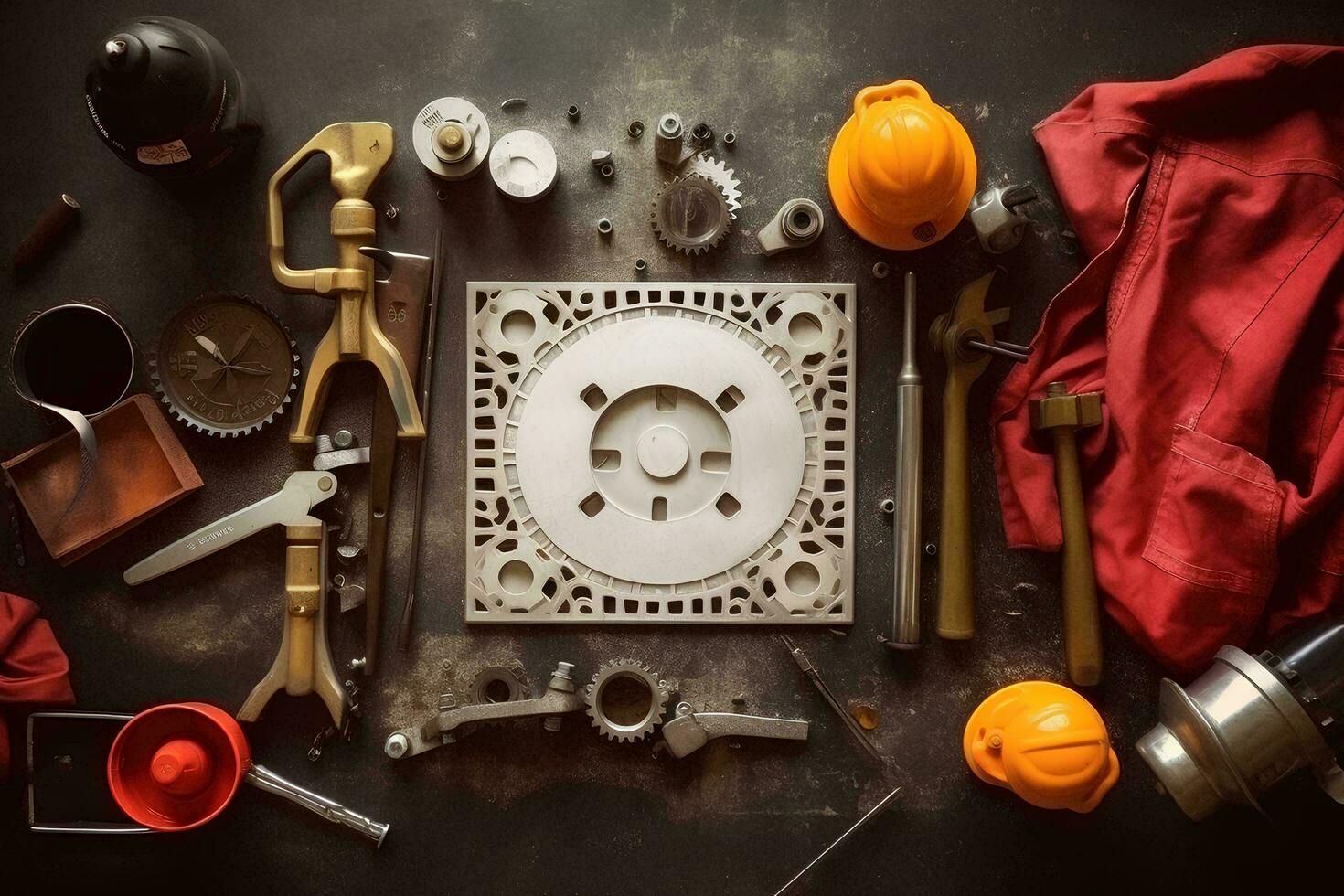 AI generated Labor hardware and people working photo