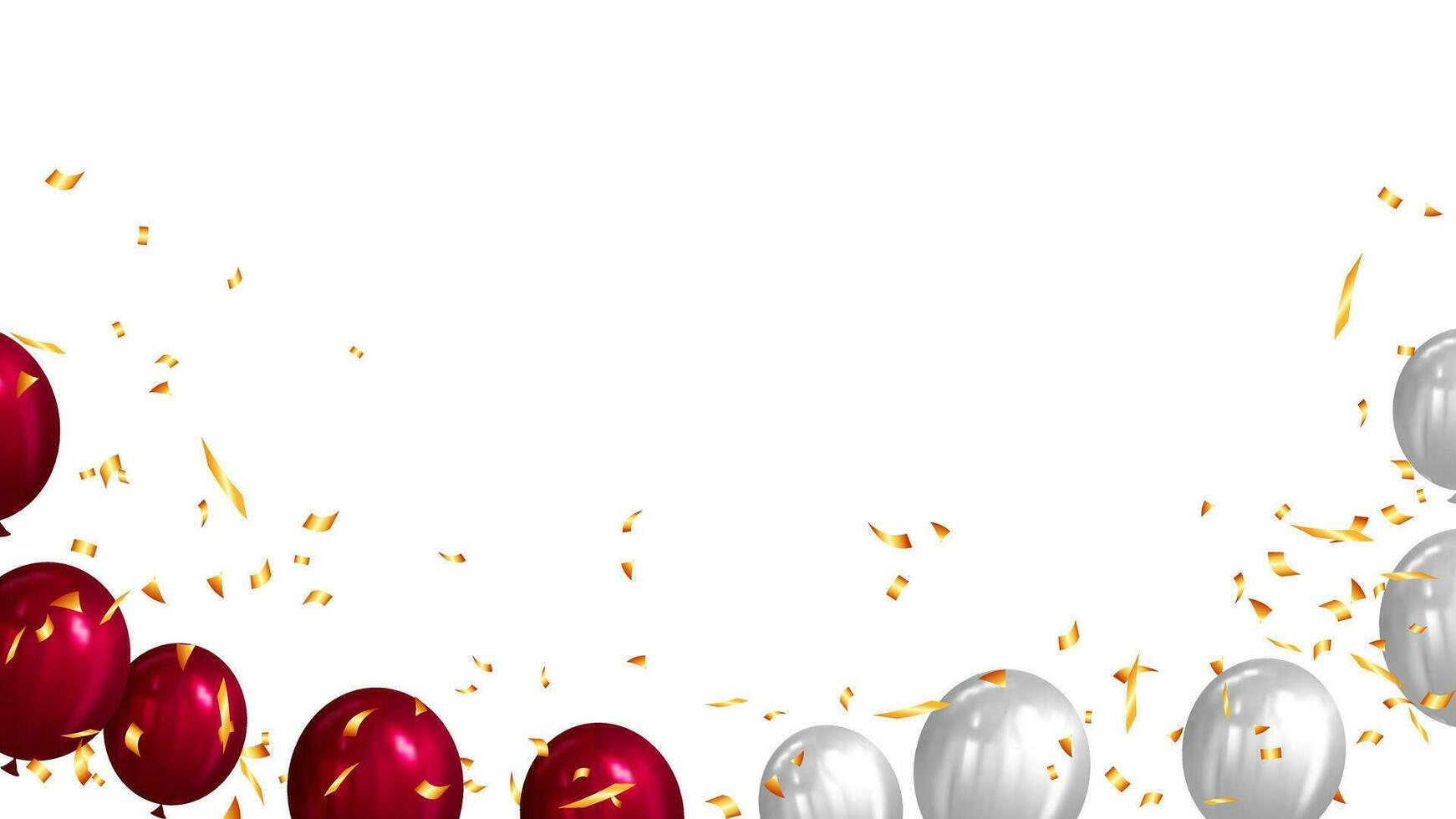 Merry Christmas greeting card design concept with realistic balloons. Happy new year vector