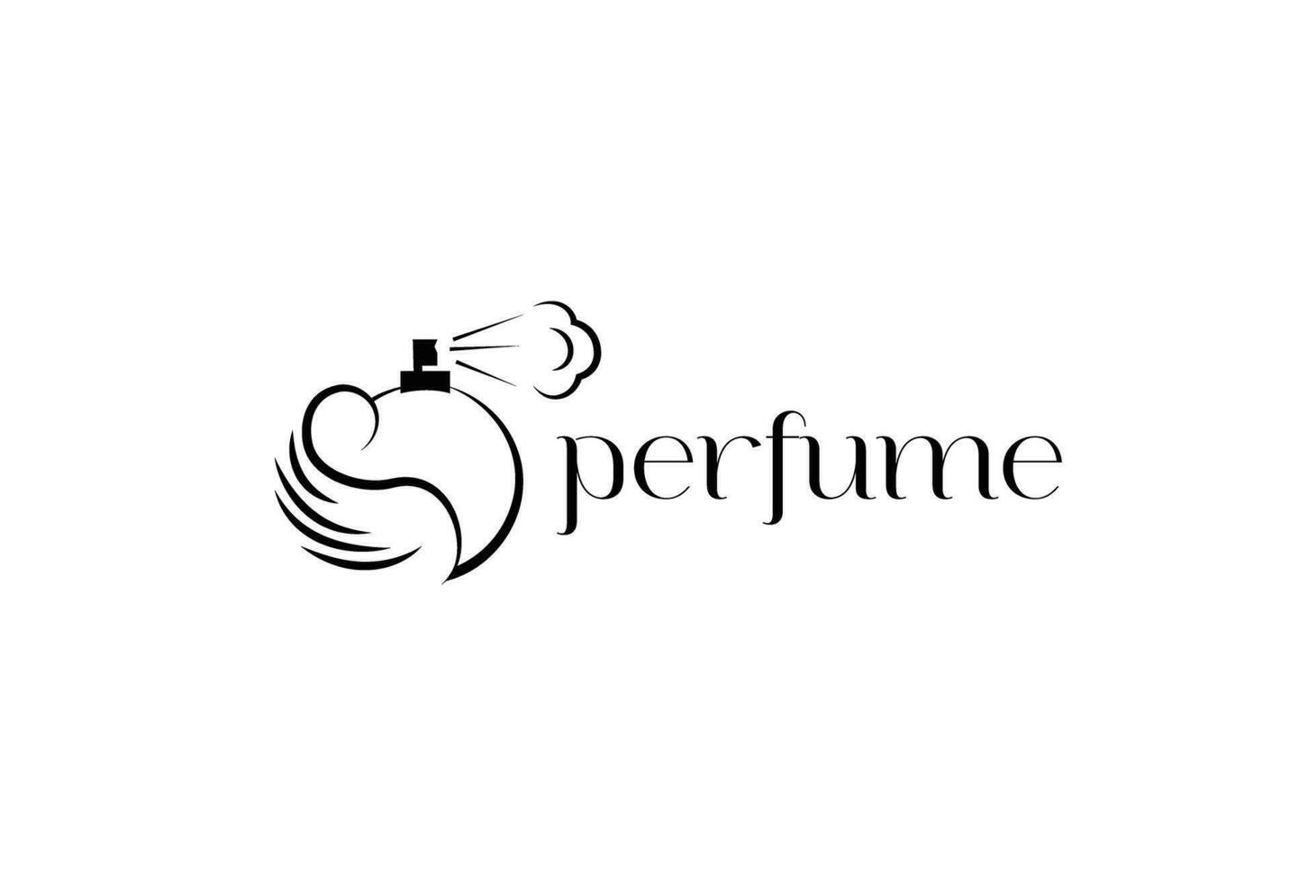 Luxury perfume logo design vector