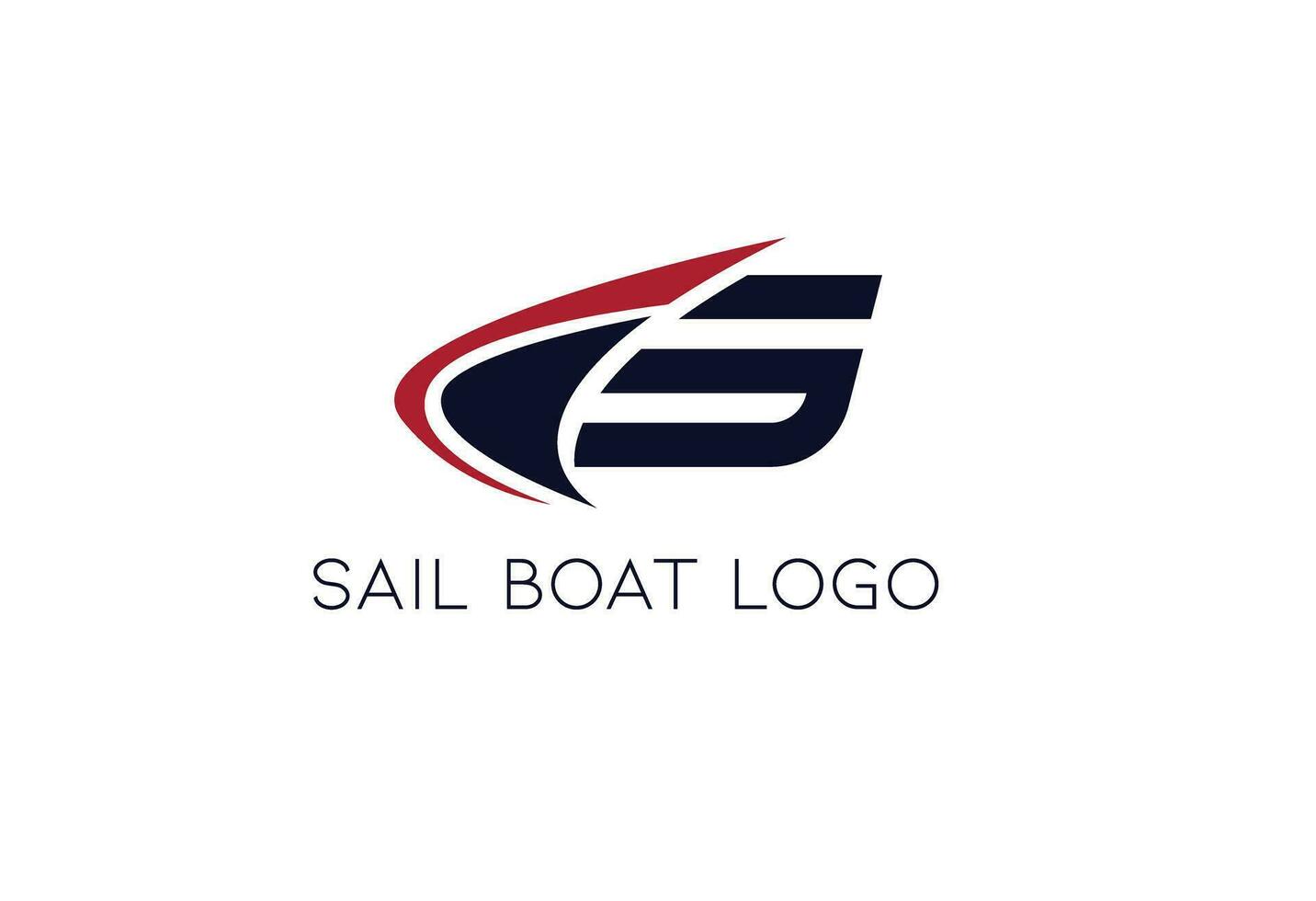 G logo with sail boat vector