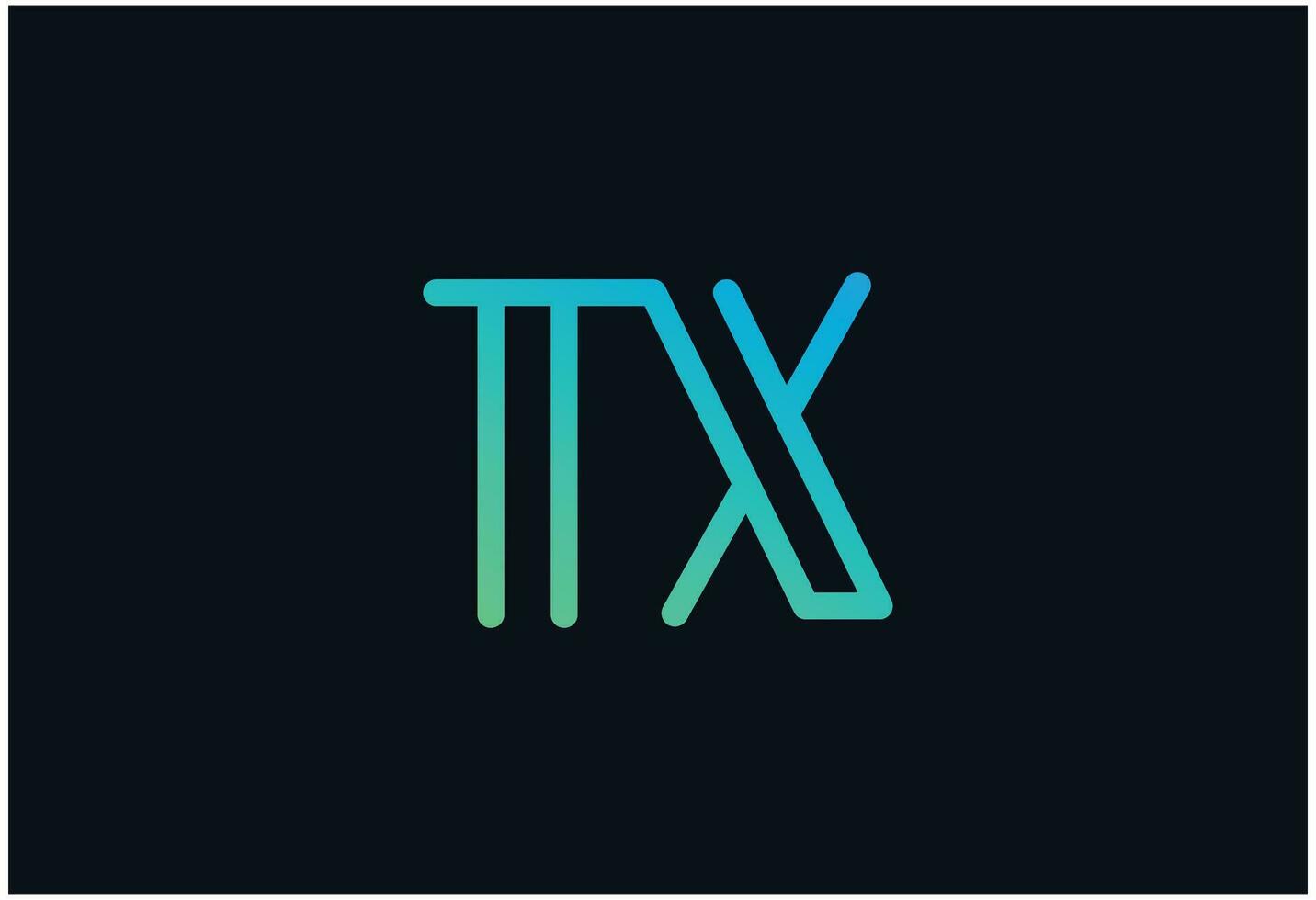 letter TX vector modern logo