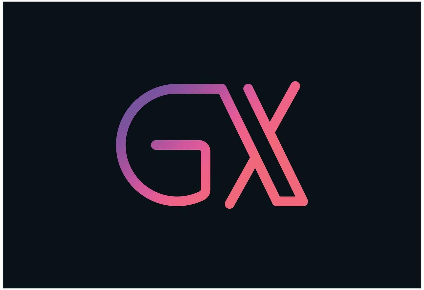 GX gradient vector logo