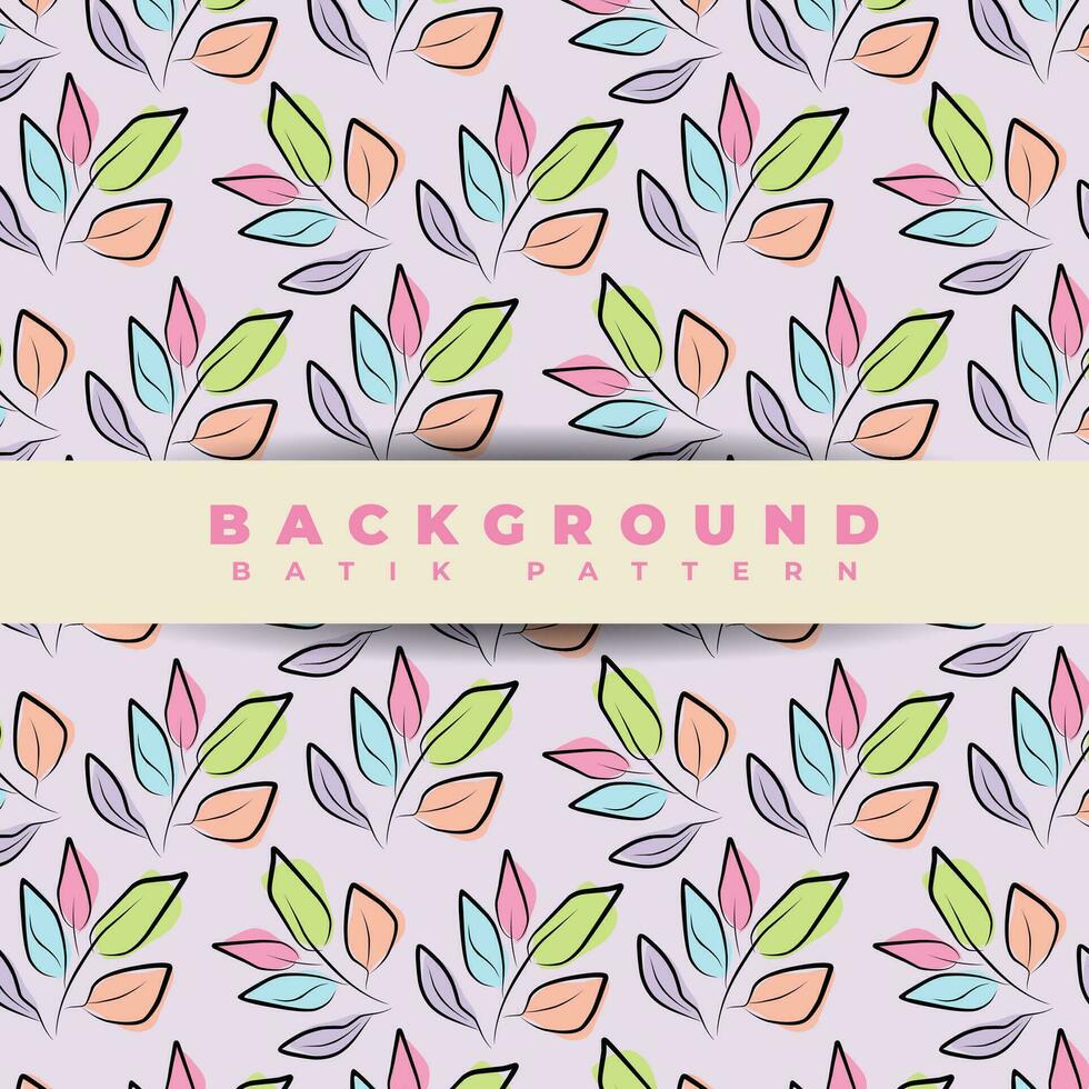 Seamless pattern background design, with foliage element style vector