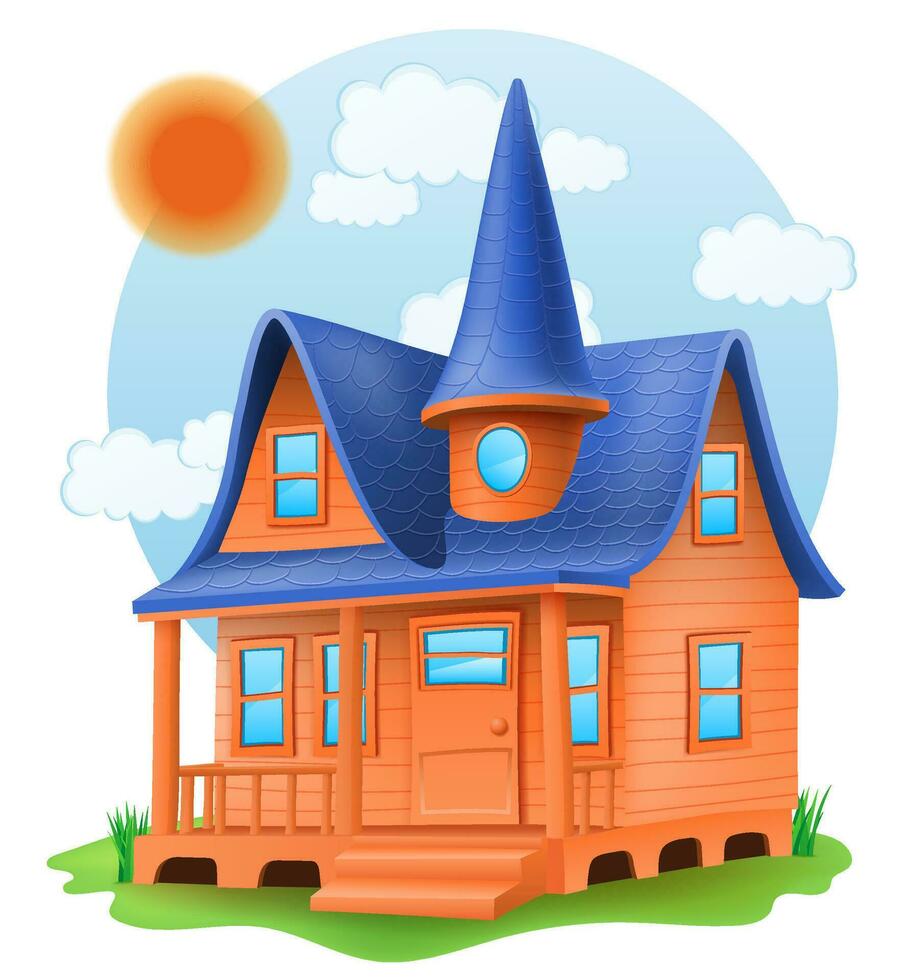 casual style house private building real estate vector illustration isolated on white background