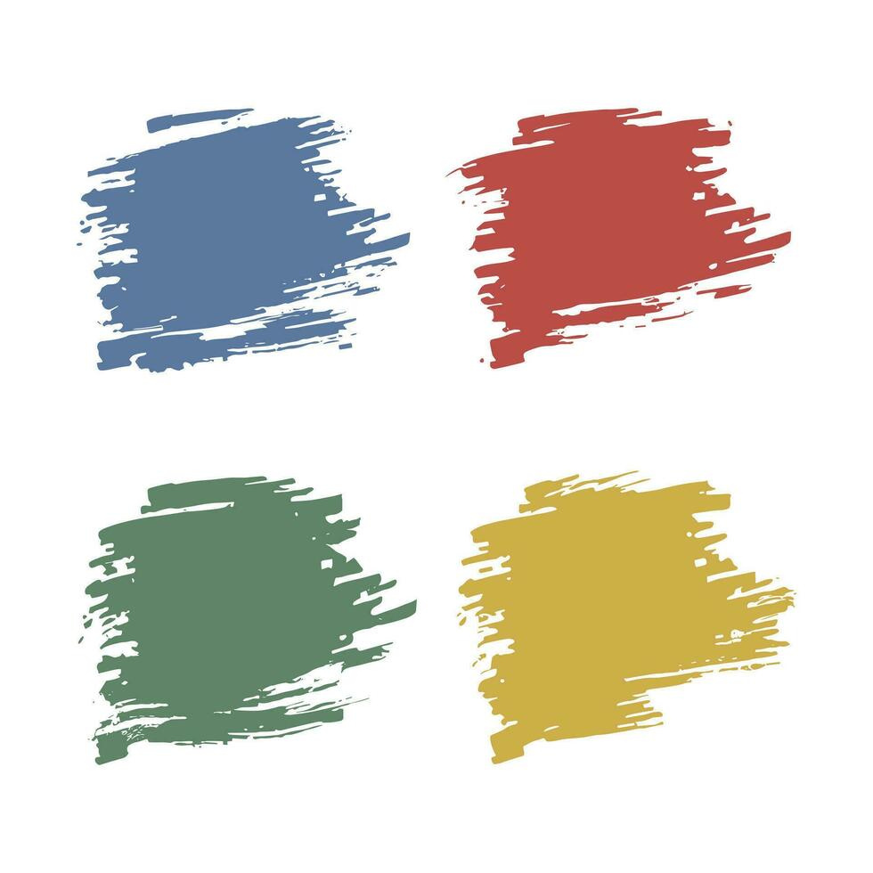 set of watercolor paint splashes vector