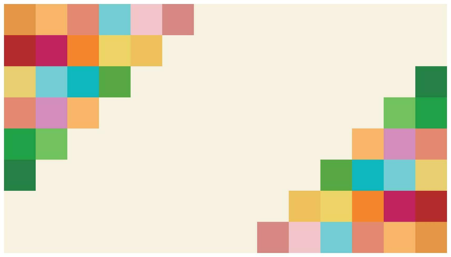 abstract background with squares, rectangles, rhombus and crosses. Vector illustration. Design elements with basic geometric shapes in full color. Simple and flat for various needs