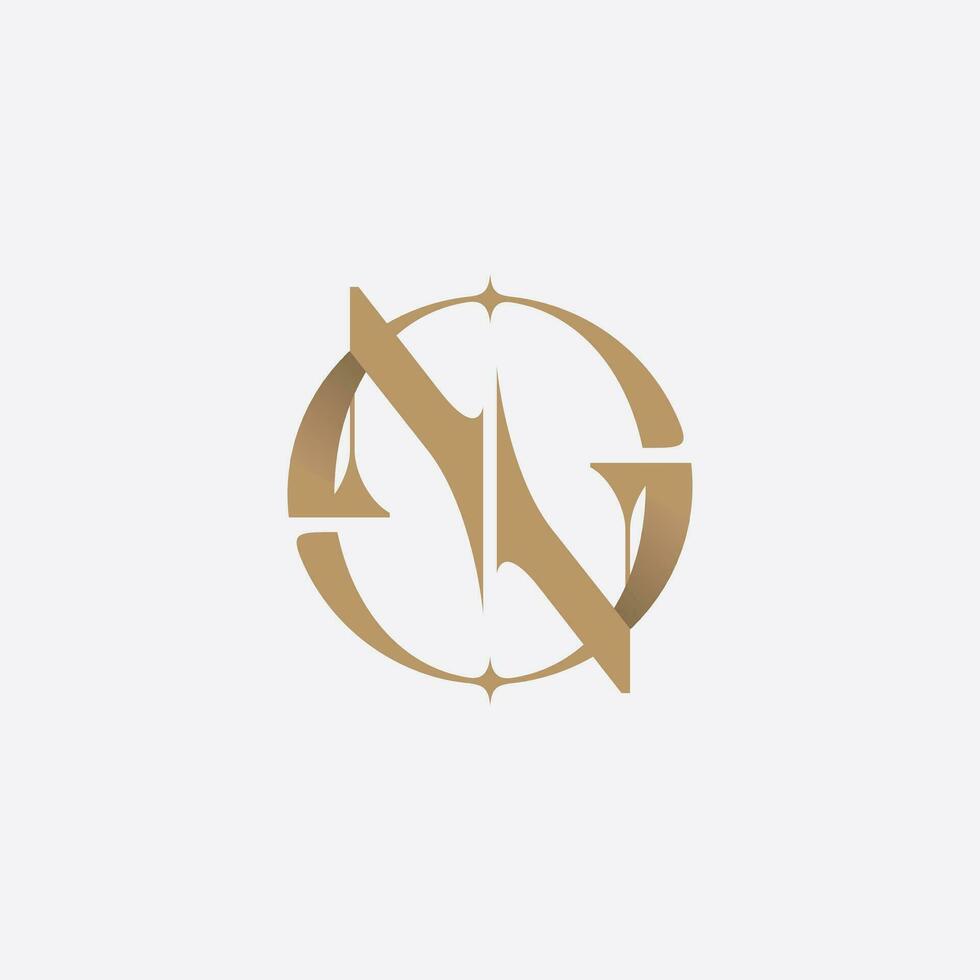 Alphabet letters monogram icon logo ON or NO vector