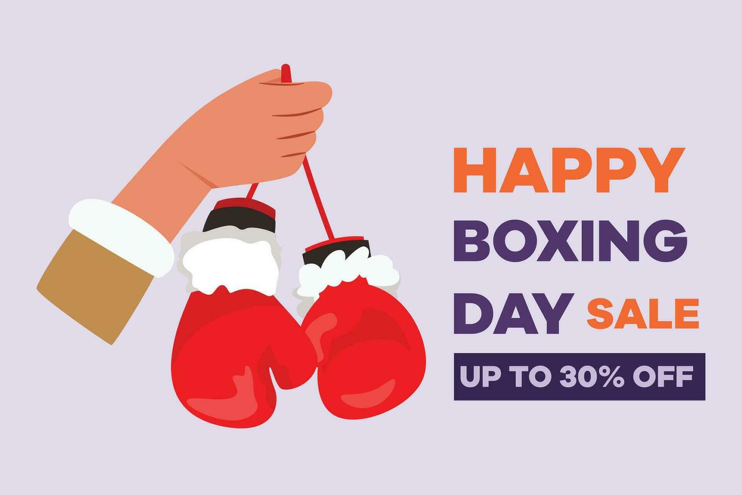 Boxing day sale shopping concept. Colored flat vector illustration isolated.