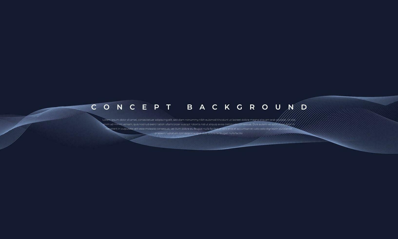 Abstract Wave Line dark blue Background vector