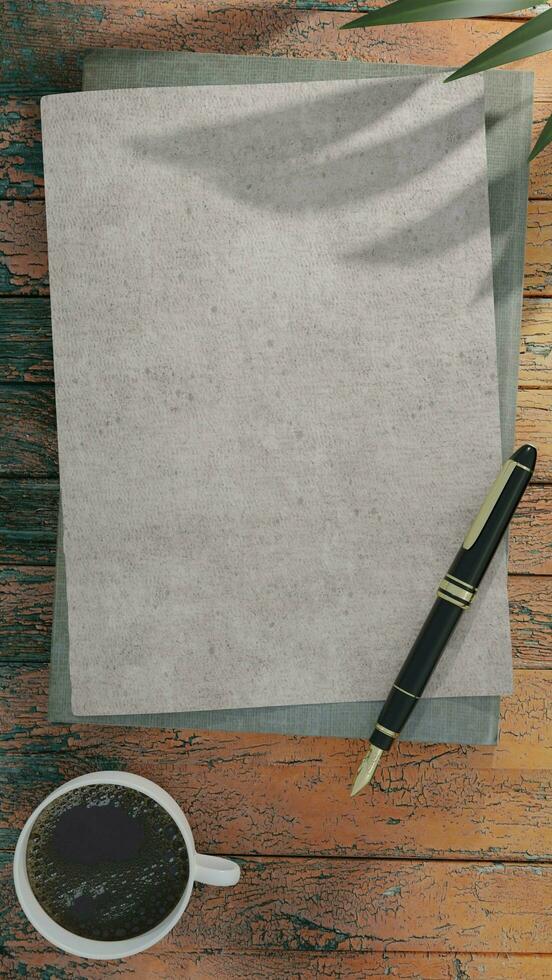 Letter on a Wooden Table photo