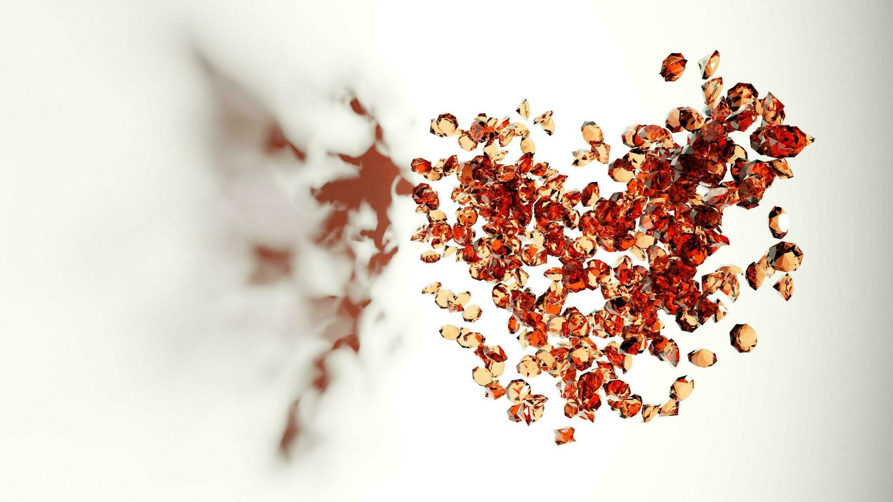 Rubies forming a heart photo