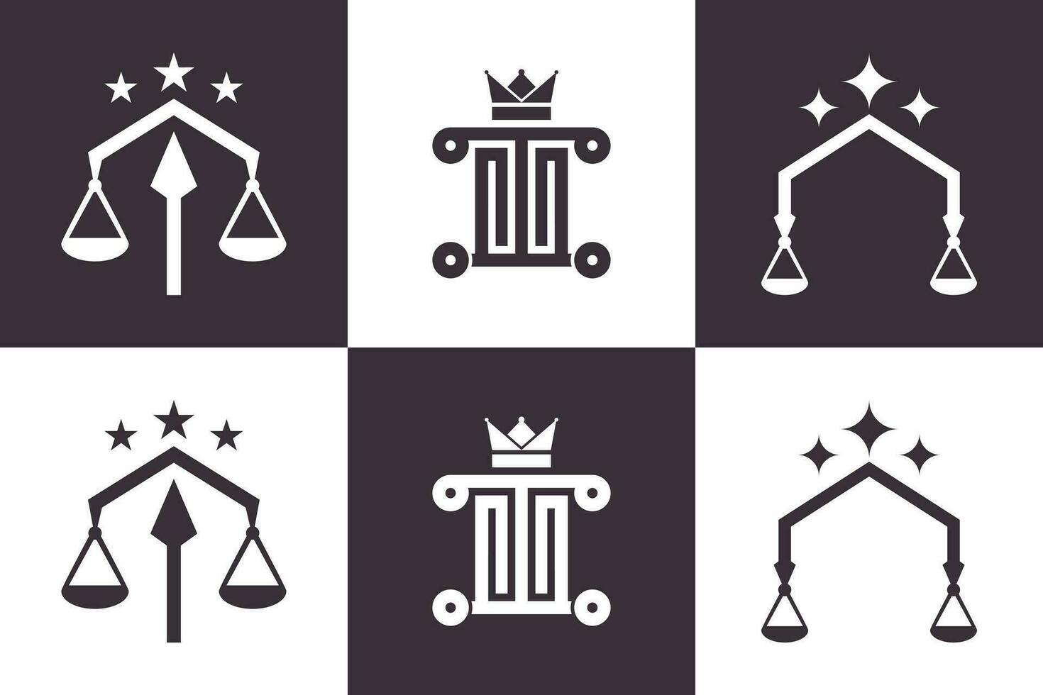 collection of lawyer logo design bundle with creative concept Premium Vector