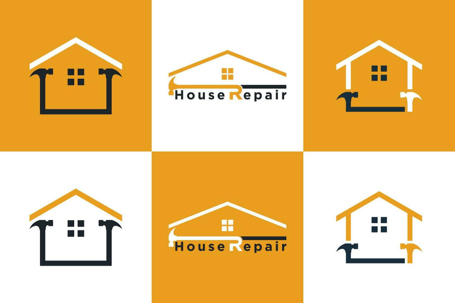 collection of house repair logo design with creative concept vector