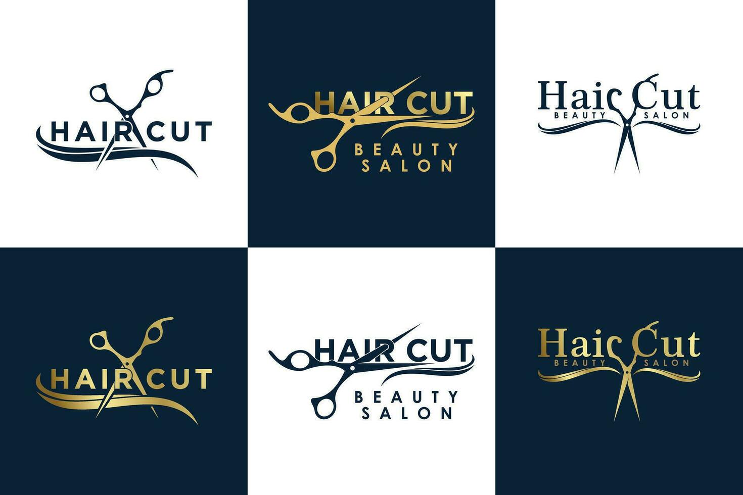 colección de pelo cortar logo diseño vector con creativo concepto para mujer belleza salón