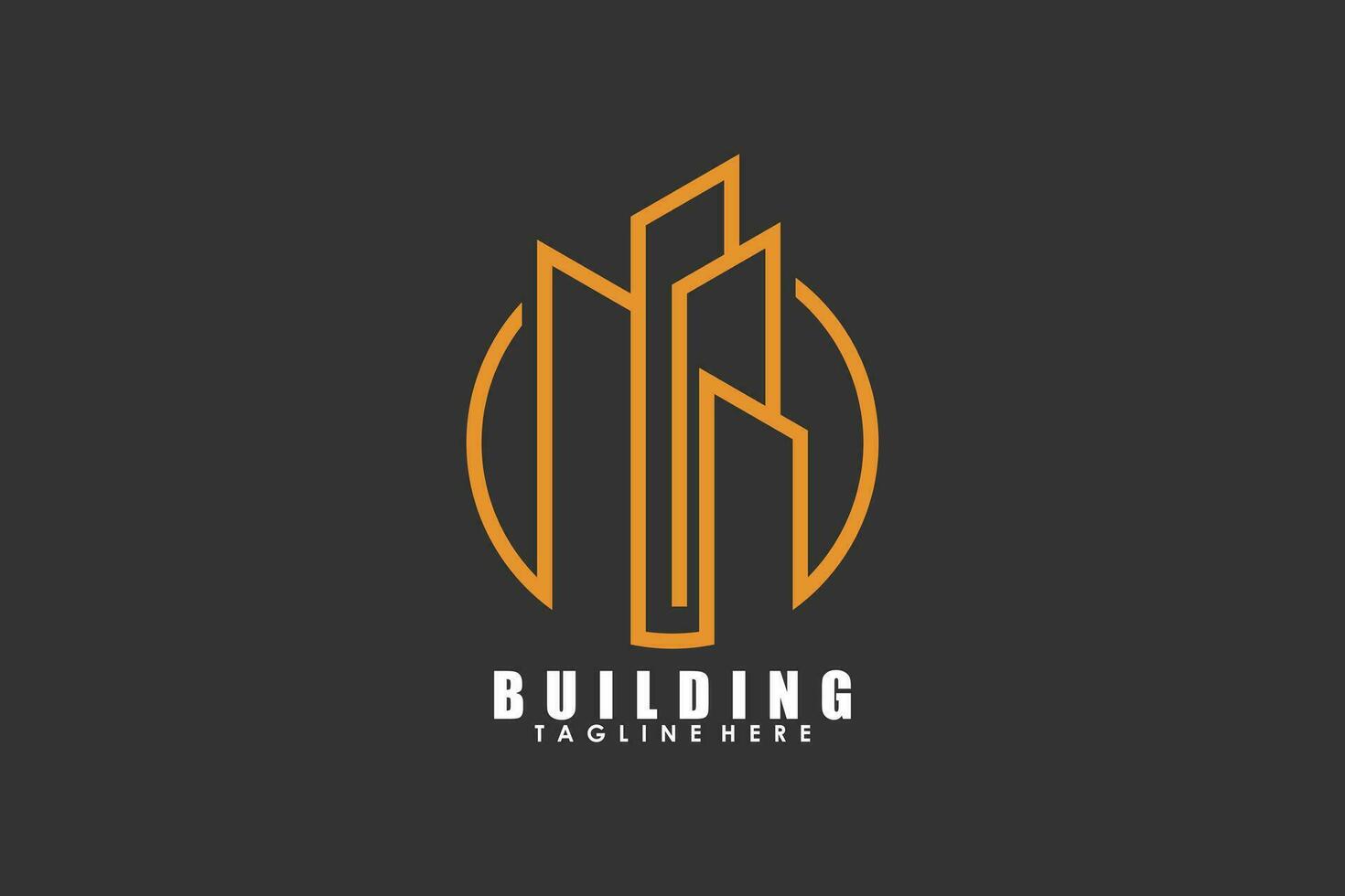 edificio logo diseño con creativo concepto vector