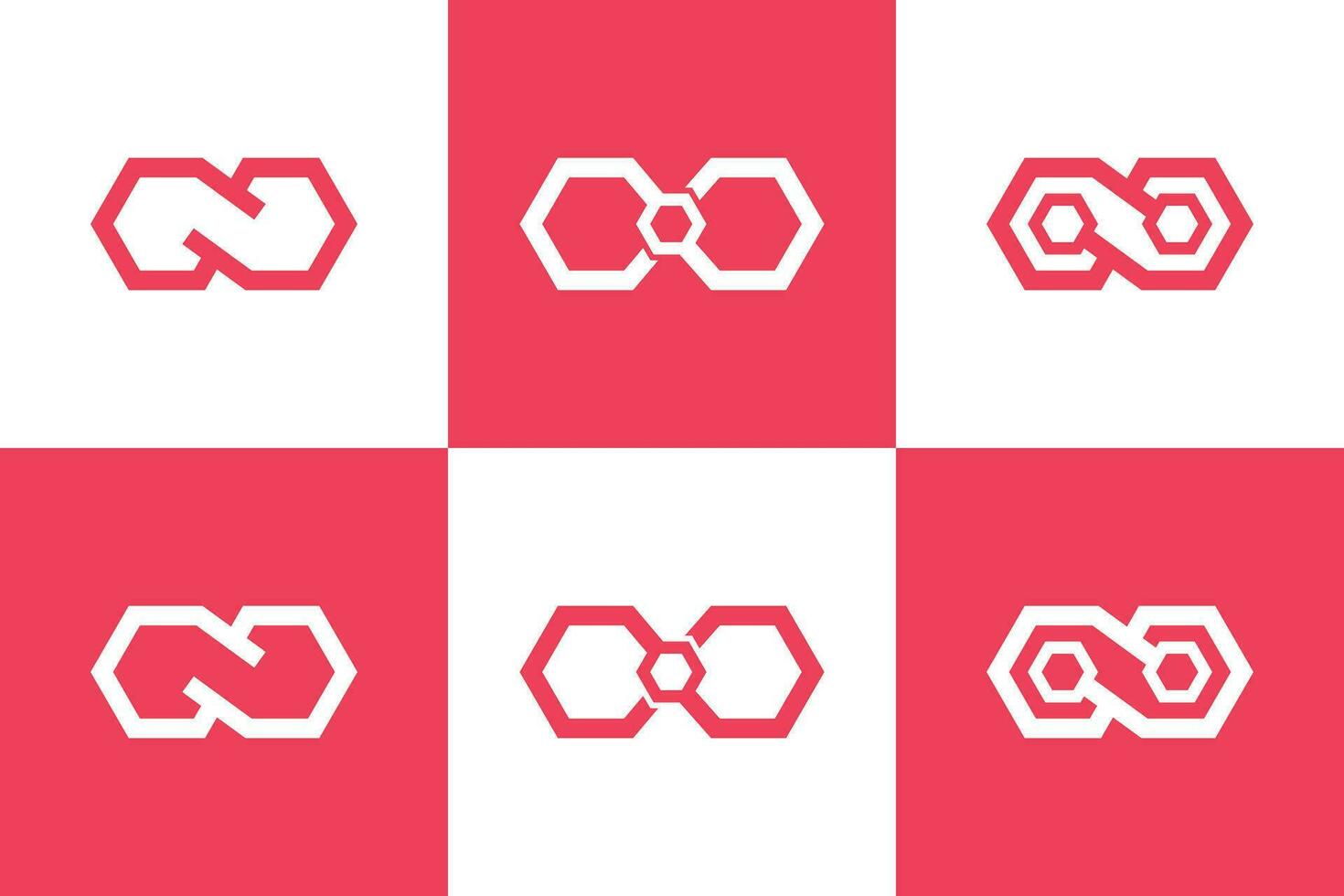 conjunto de infinito logo diseño con moderno concepto prima vector