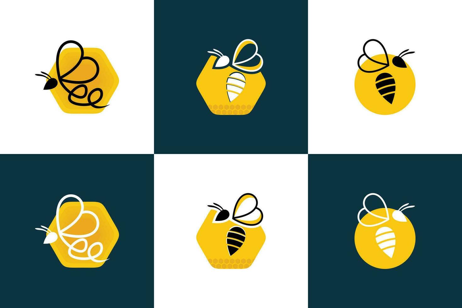 colección de abeja logo diseño creativo concepto prima vector