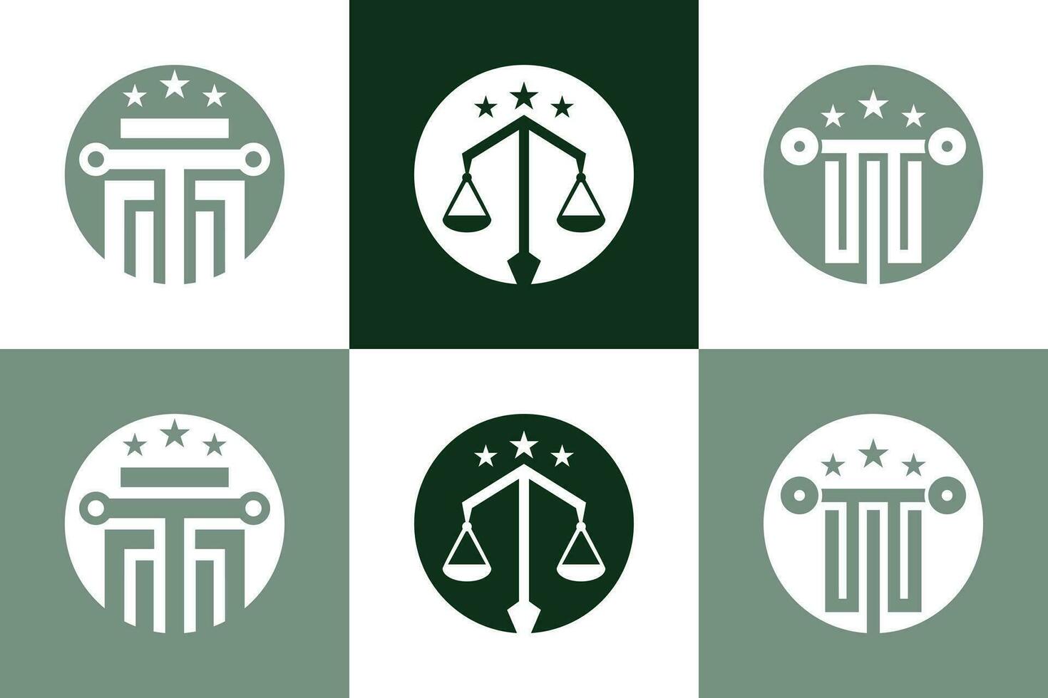 collection of lawyer logo design bundle with creative concept Premium Vector