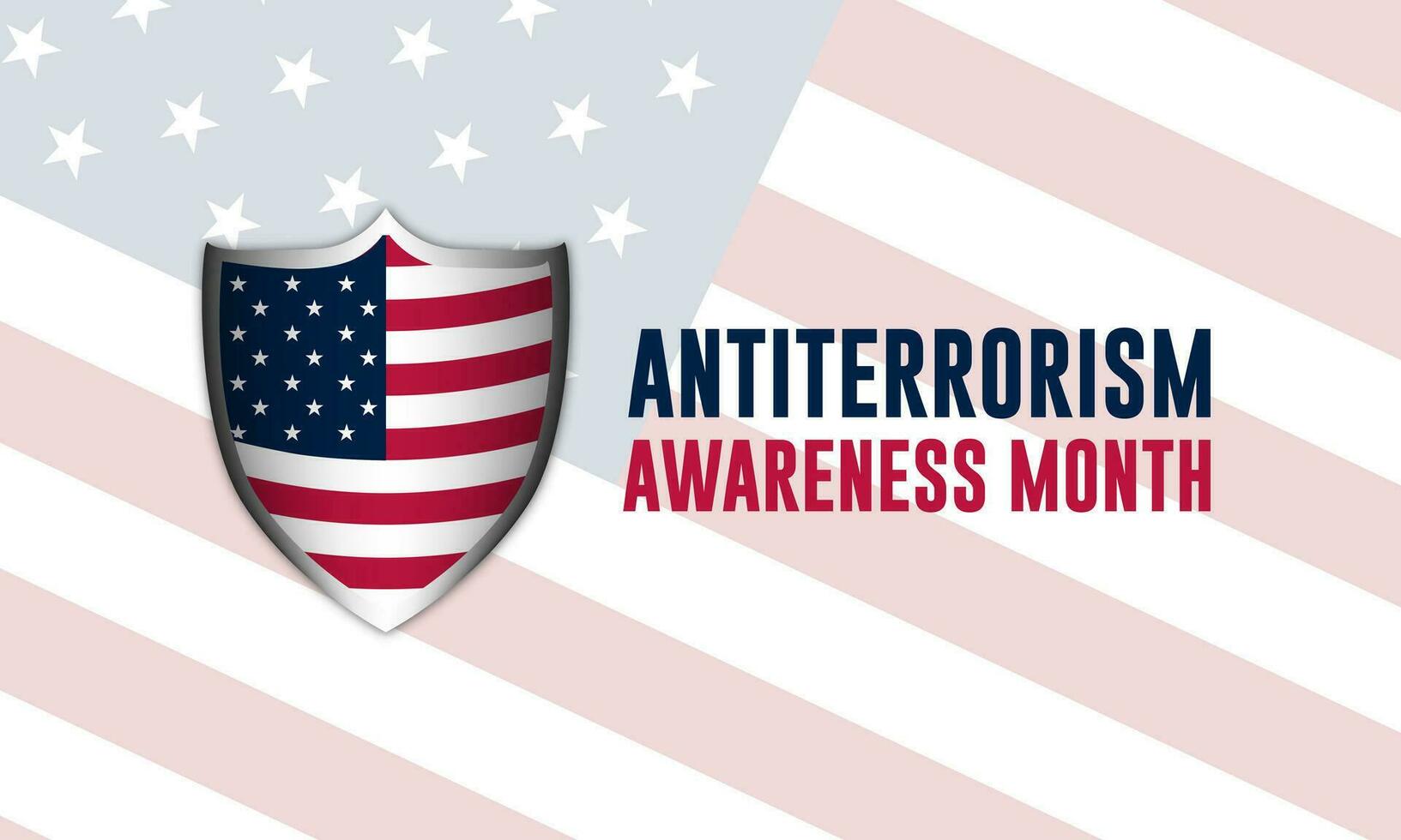 Antiterrorism Awareness Month Background Vector Illustration