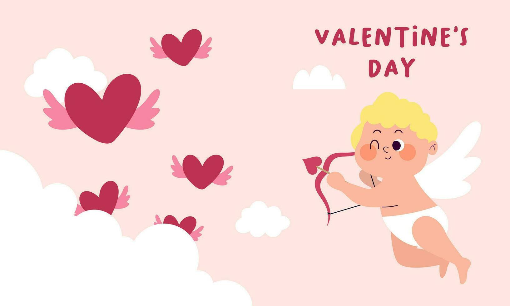 cupidos cielo enamorado día antecedentes vector