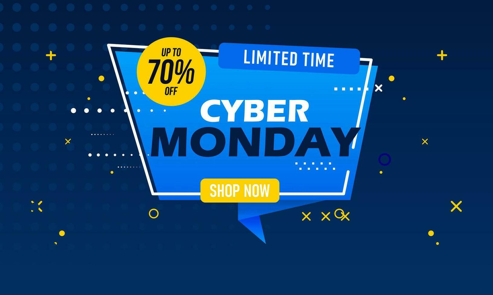 Cyber monday sale banner template for business promotion vector