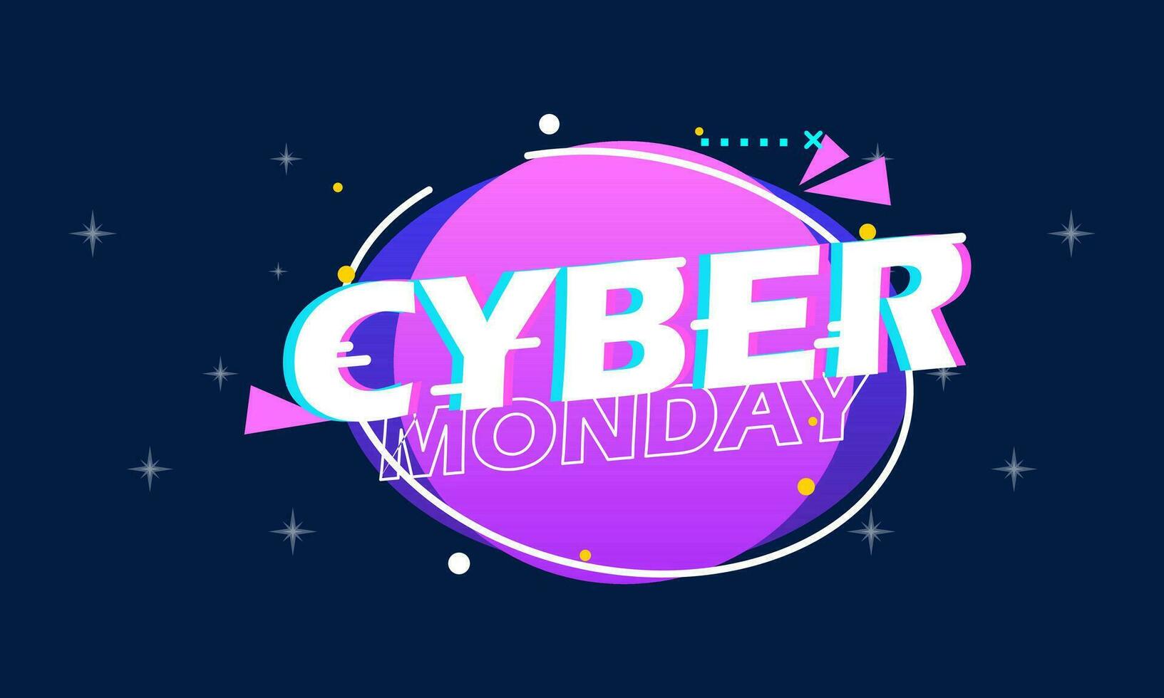 Cyber monday sale banner template for business promotion vector