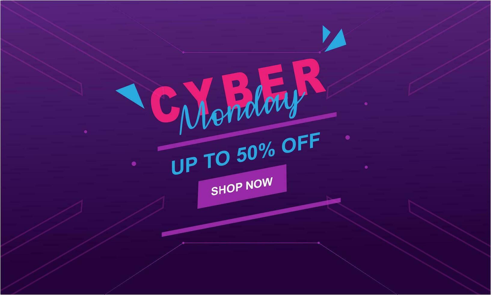 Cyber monday sale banner template for business promotion vector
