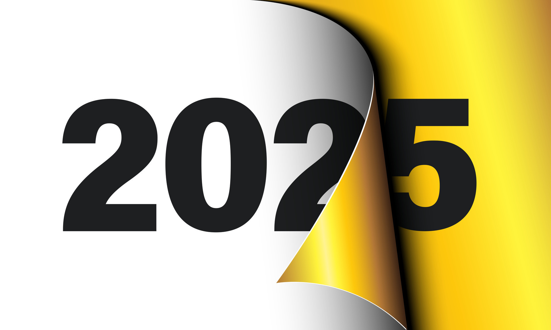 Happy New Year 2025 greeting card design template. 35259772 Vector Art