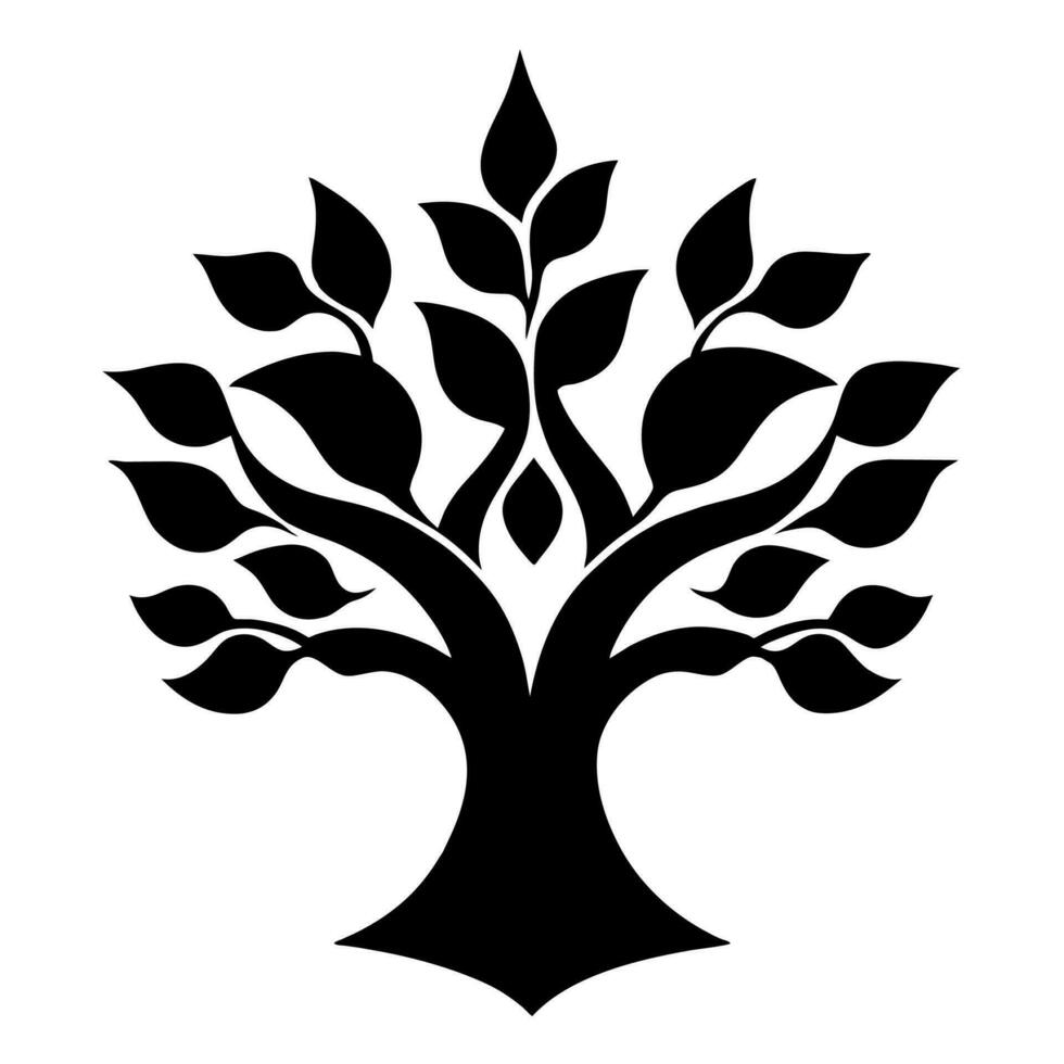 a tree of life symbol design vector