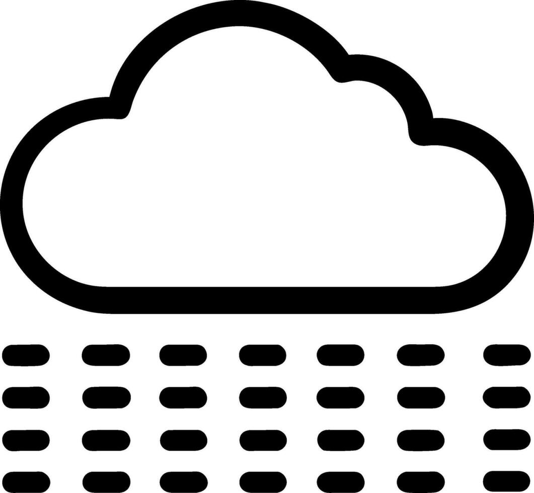 a cloud with rain drops vector