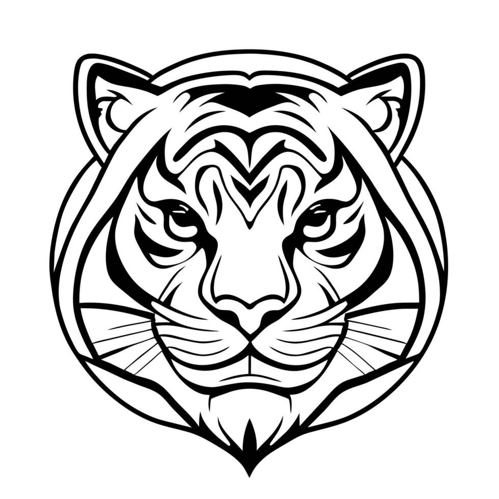 a tiger head vector