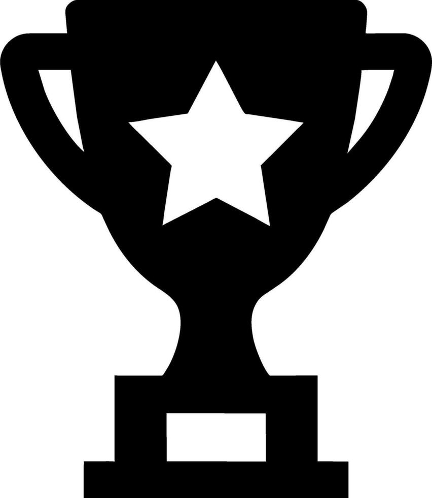 a trophy cup with a star on top vector