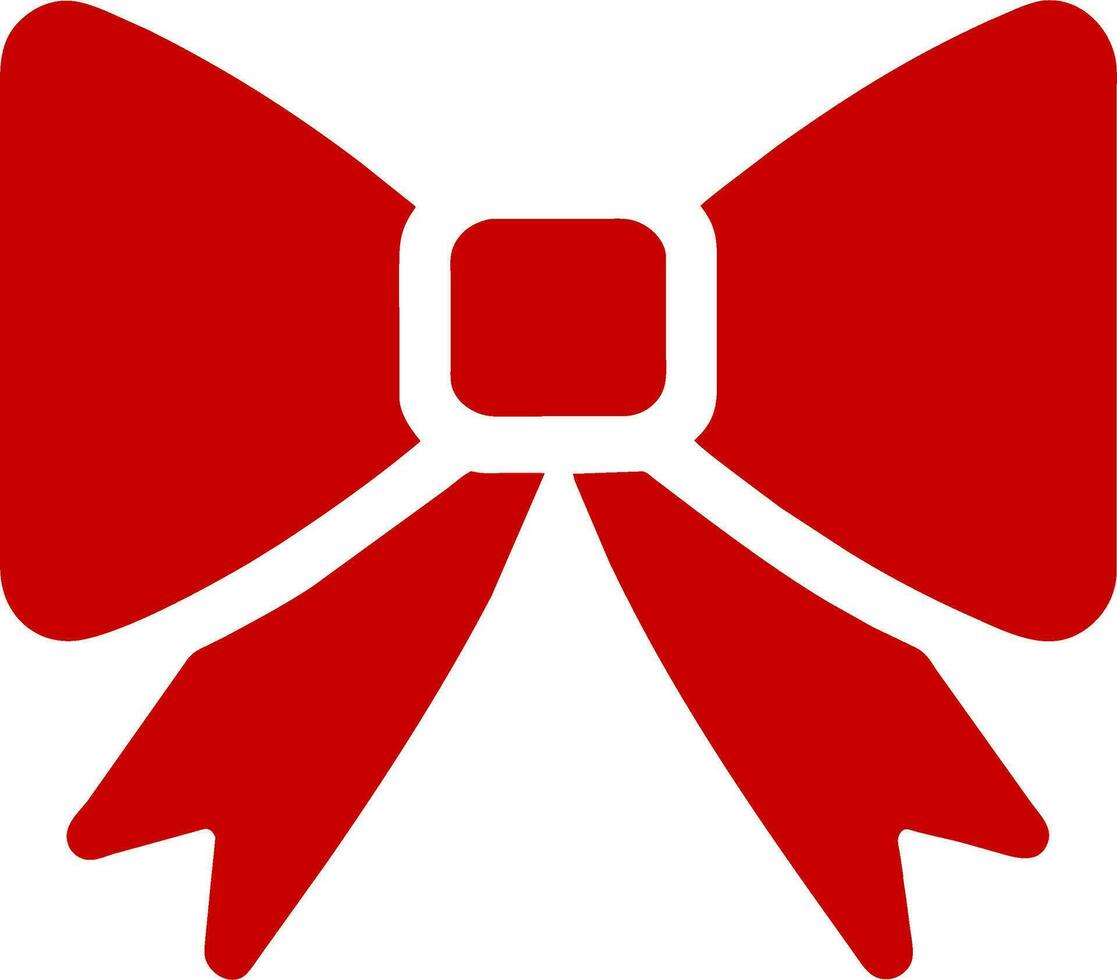 a red bow vector