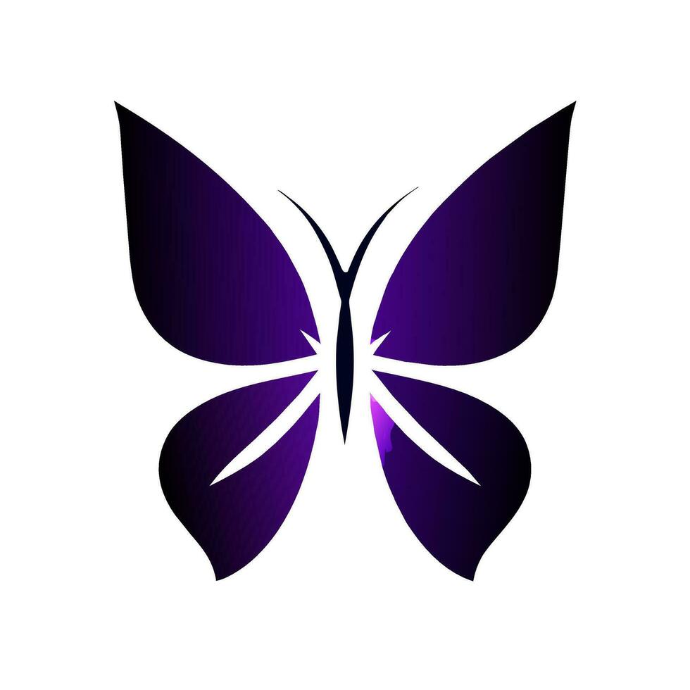 un púrpura mariposa logo en un blanco antecedentes vector