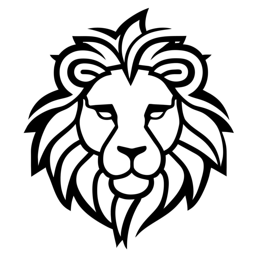 lion head design vector