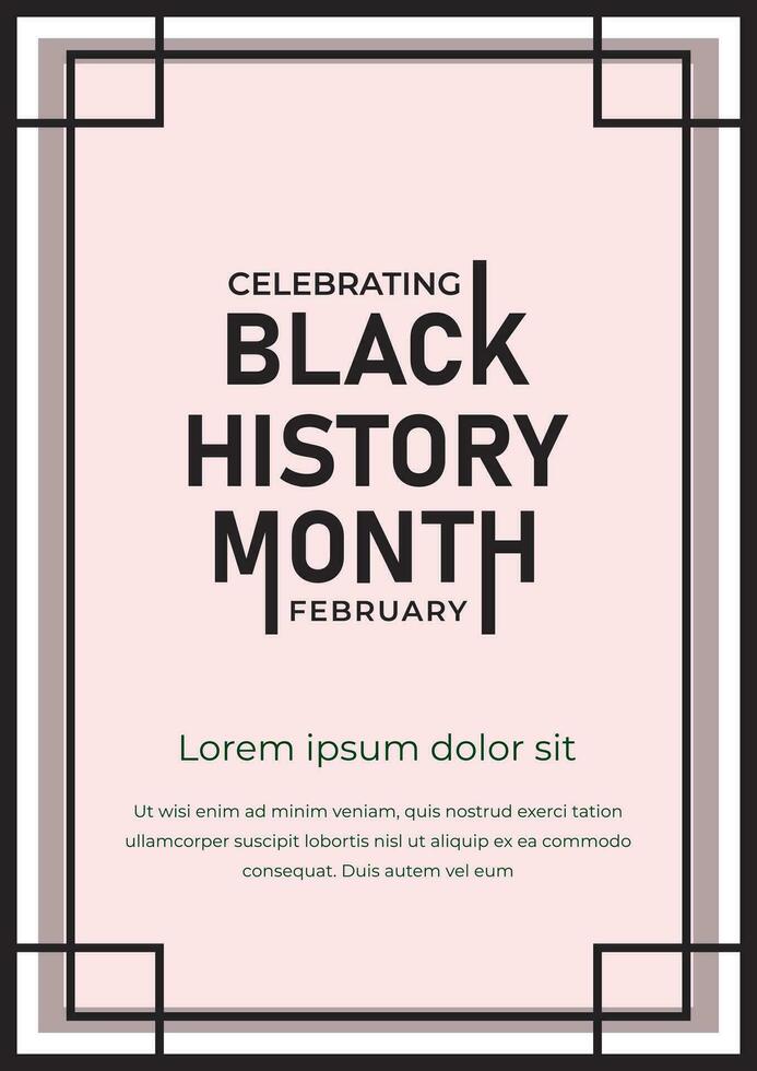 Black history month vector design. African American celebration template for background, banner, poster