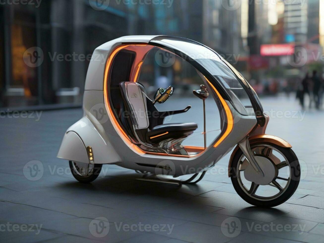 AI generated Three Wheeler Rickshaw Miniature Model photo