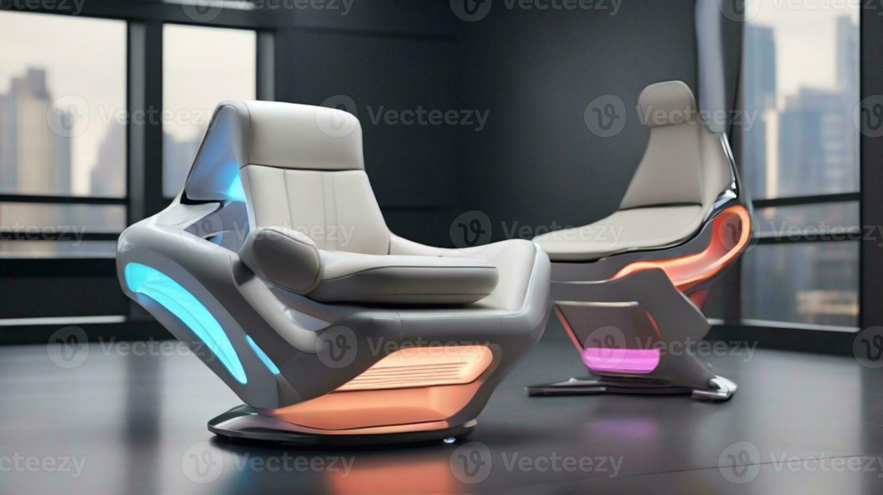 AI generated Futuristic Design Elegant Model of Chair photo