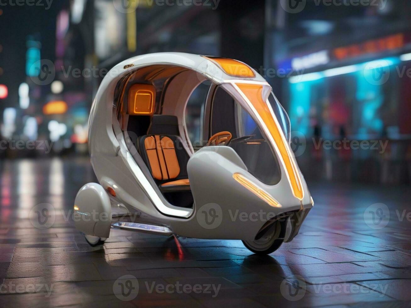 AI generated Three Wheeler Rickshaw Miniature Model photo