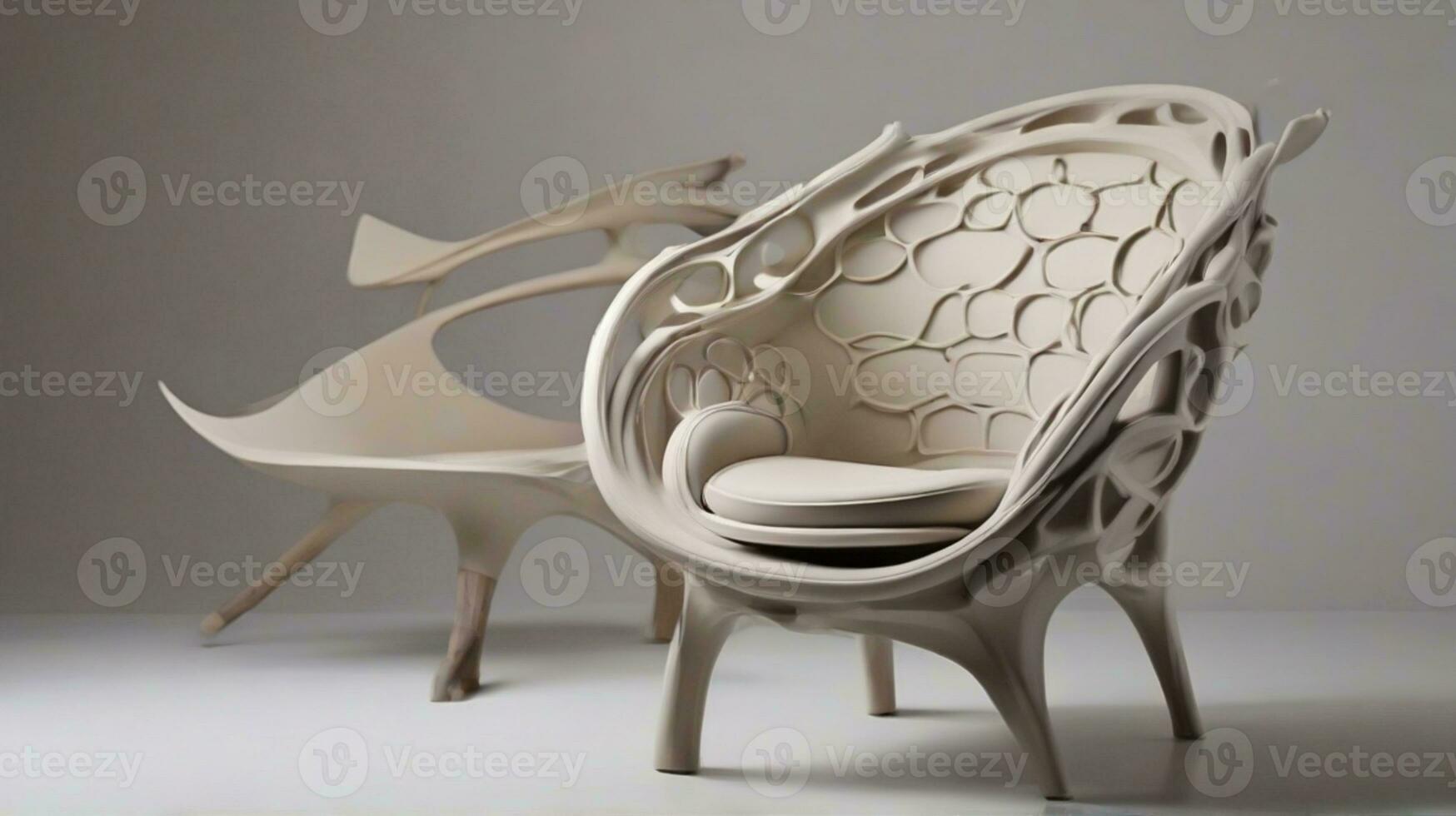 AI generated Futuristic Design Elegant Model of Chair photo